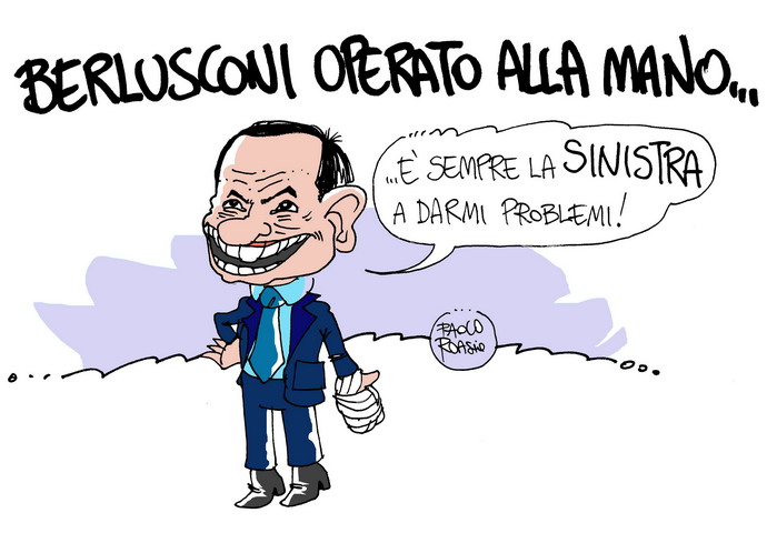 Berlusconi operato alla mano