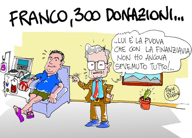 Franco, 300 donazioni