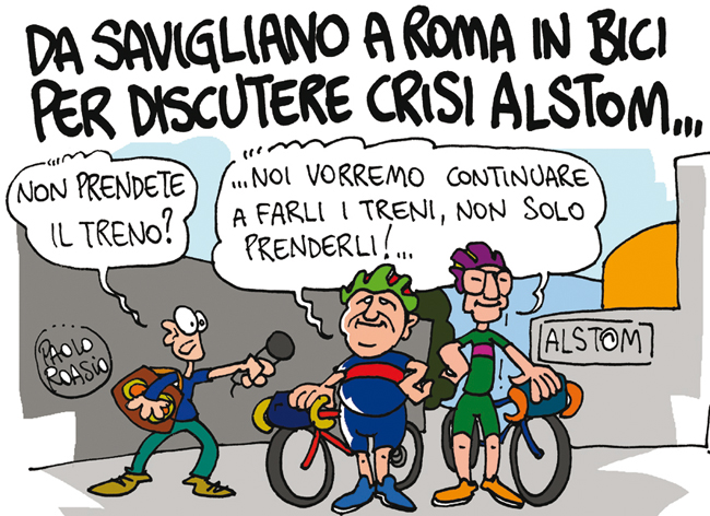 Da Savigliano a Roma in bici per discutere crisi Alstom