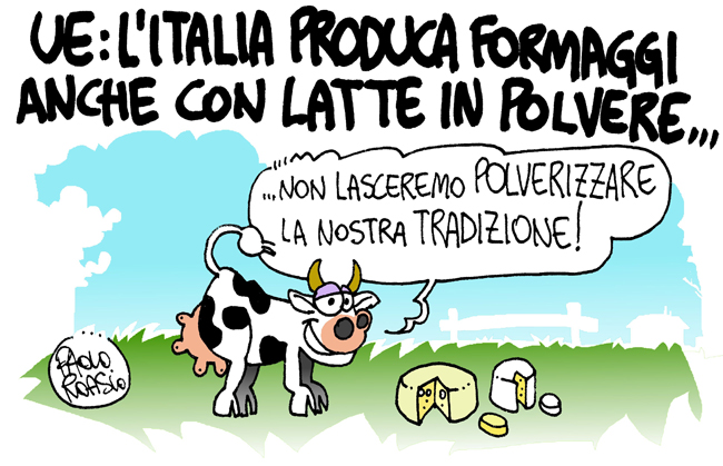 UE: l'Italia produca formaggi anche con latte in polvere